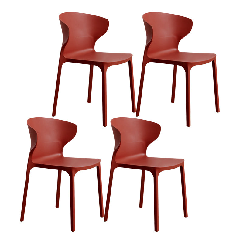 Sedia da pranzo in plastica scandinava cucina in plastica sedia laterale