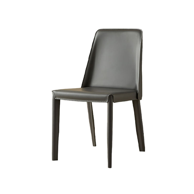 Silla de cuero moderna del comedor Silla sin brazos del metal para el uso del restaurante