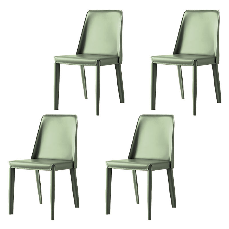 Silla de cuero moderna del comedor Silla sin brazos del metal para el uso del restaurante