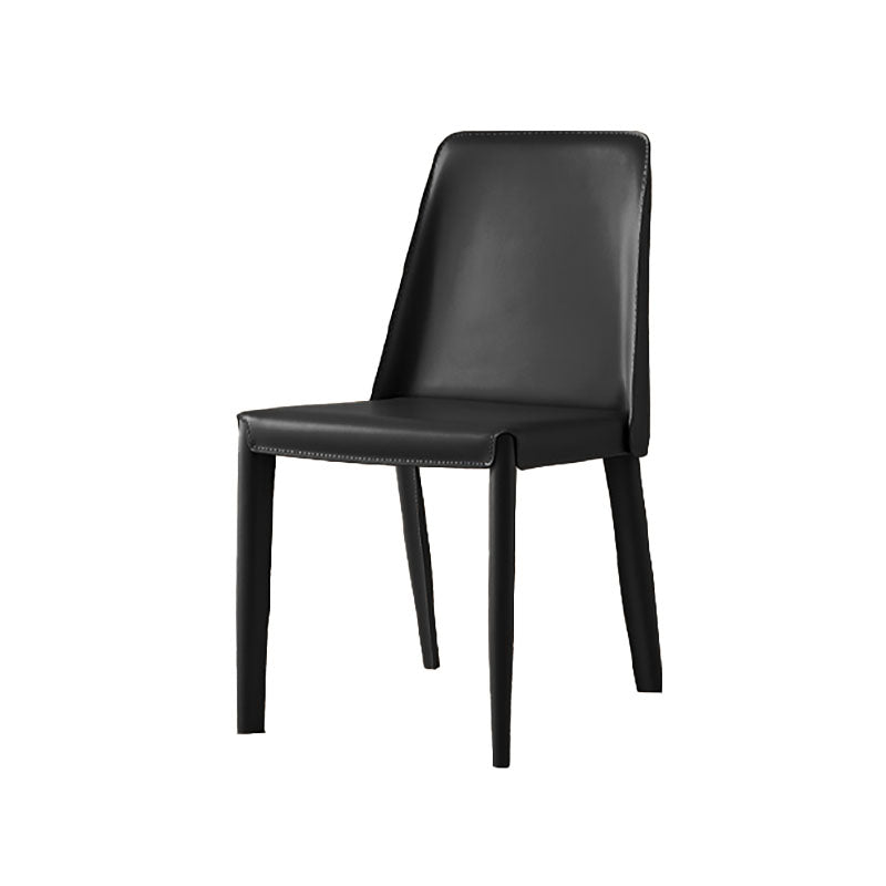 Silla de cuero moderna del comedor Silla sin brazos del metal para el uso del restaurante