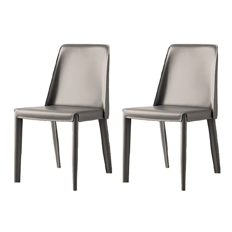 Silla de cuero moderna del comedor Silla sin brazos del metal para el uso del restaurante
