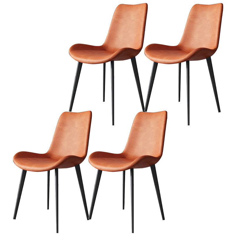 Sillas de comedor de metal contemporáneas que cenan sillas laterales sin brazos para la cocina