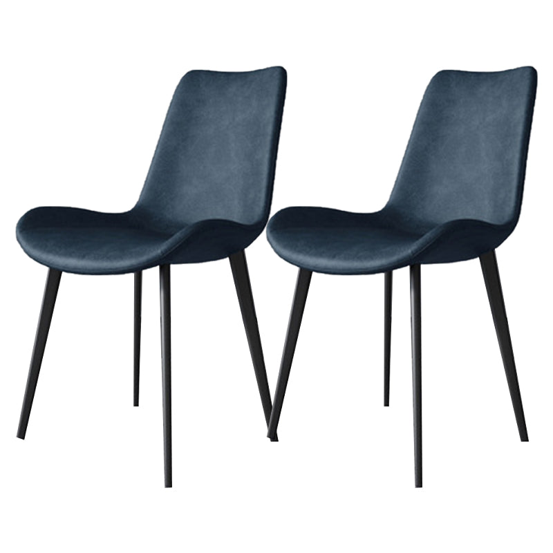 Sillas de comedor de metal contemporáneas que cenan sillas laterales sin brazos para la cocina