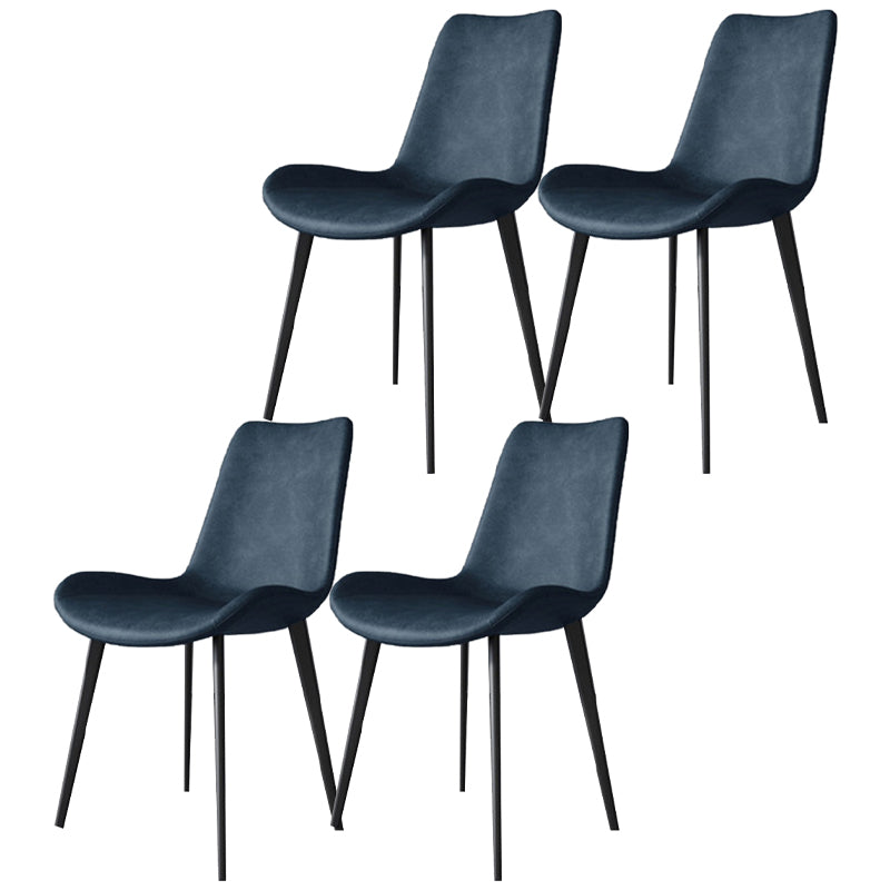 Sillas de comedor de metal contemporáneas que cenan sillas laterales sin brazos para la cocina