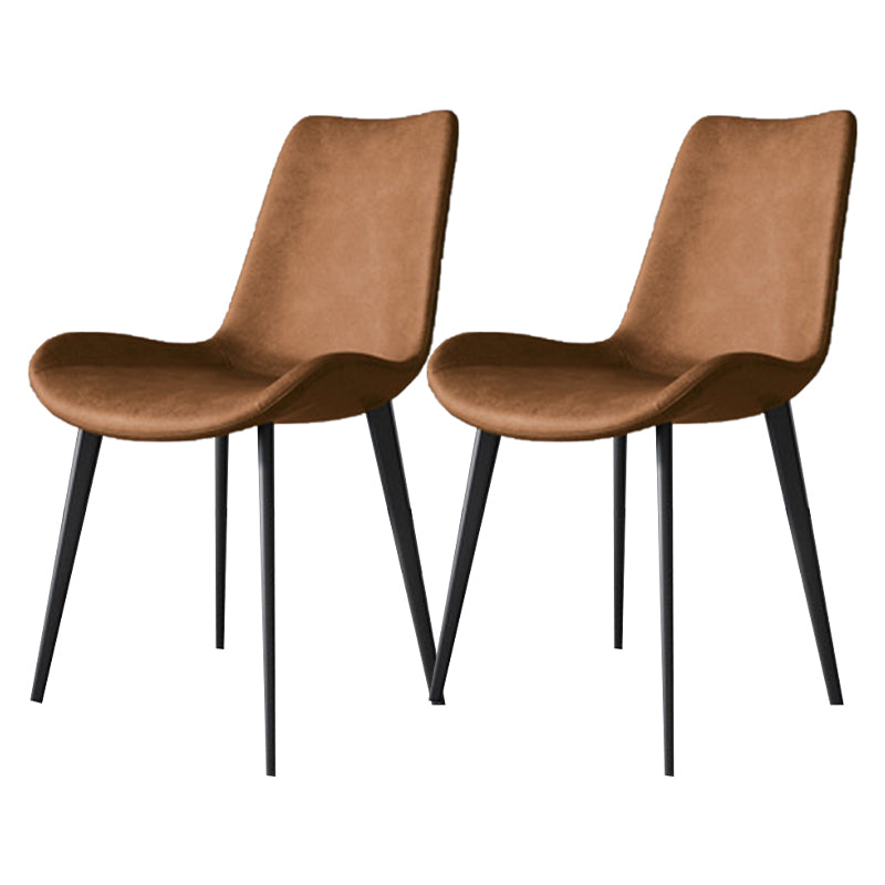 Sillas de comedor de metal contemporáneas que cenan sillas laterales sin brazos para la cocina
