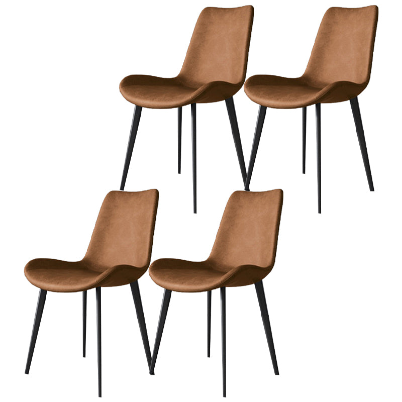 Sillas de comedor de metal contemporáneas que cenan sillas laterales sin brazos para la cocina