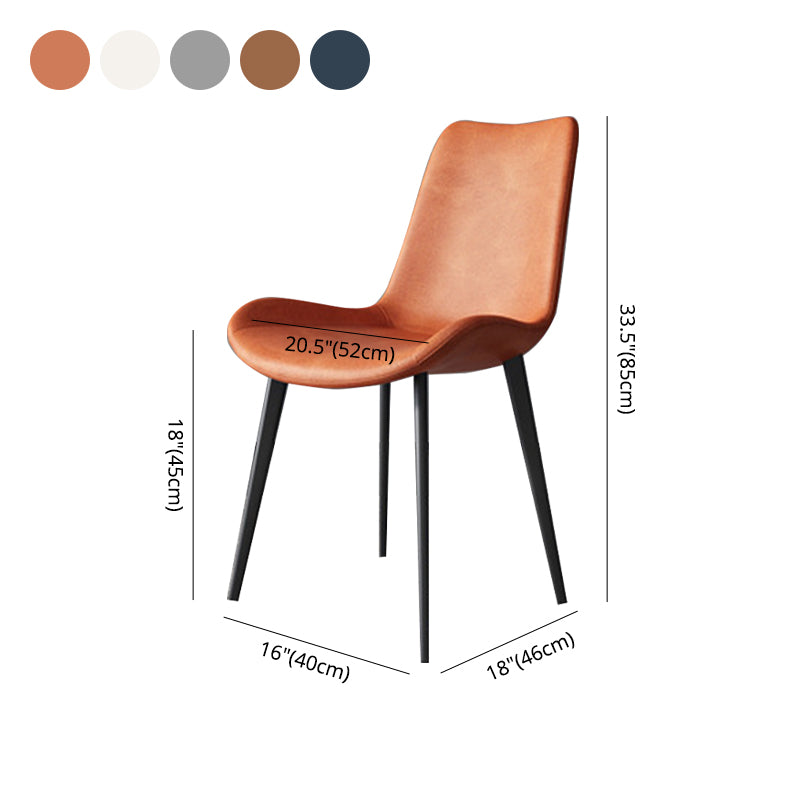 Sillas de comedor de metal contemporáneas que cenan sillas laterales sin brazos para la cocina