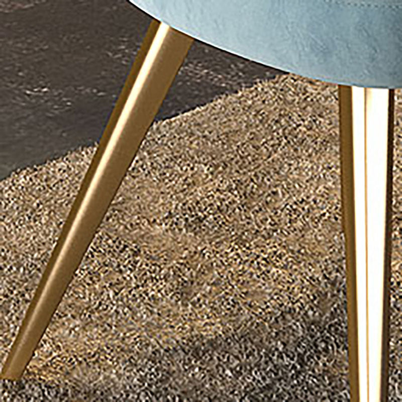 Silla de comedor de metal Glam, sillas laterales tapizadas para uso doméstico