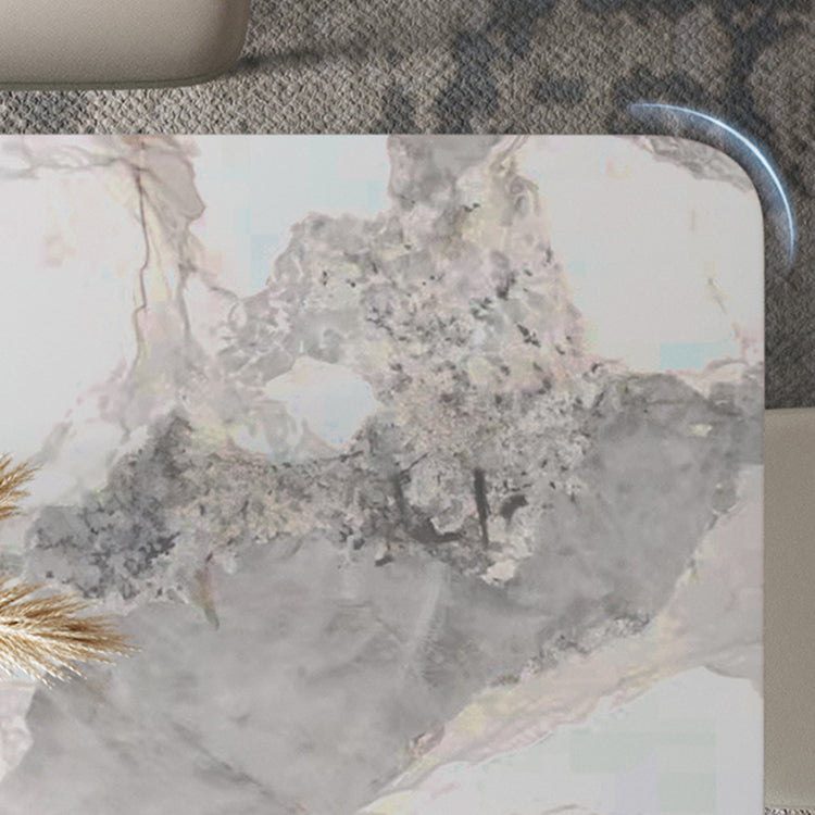 Nordic 1/4/5/7 Pieces Rectangle Dining Set Sintered Stone Top Table with Leather Chairs