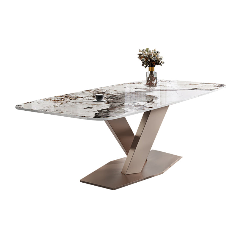 Glam 1/4/5/7 Pieces Dining Set Sintered Stone Dining Table Set with Pedestal Base