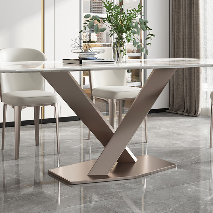 Glam 1/4/5/7 Pieces Dining Set Sintered Stone Dining Table Set with Pedestal Base