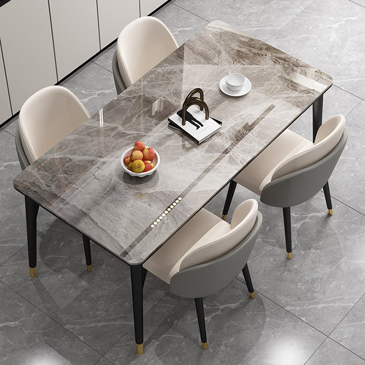 Glam 1/2/5/7 Pieces Dining Set Rectangle Dining Room Set with 4 Legs