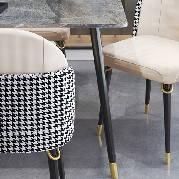 Glam Style 1/4/7 Pieces Dining Set Sintered Stone Dining Table for Home Use