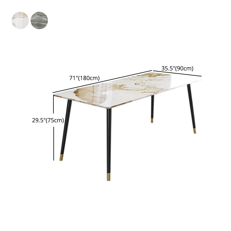 Glam Style 1/4/7 Pieces Dining Set Sintered Stone Dining Table for Home Use