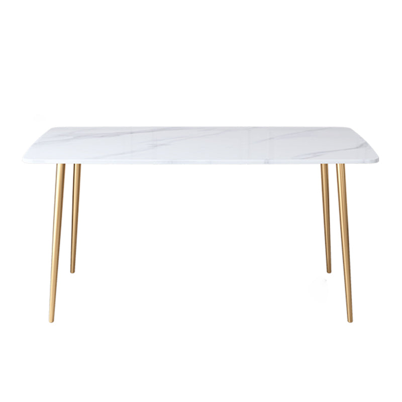 Luxury 1/2/5 Pieces Dining Set Sintered Stone Dining Table with Leather Chairs