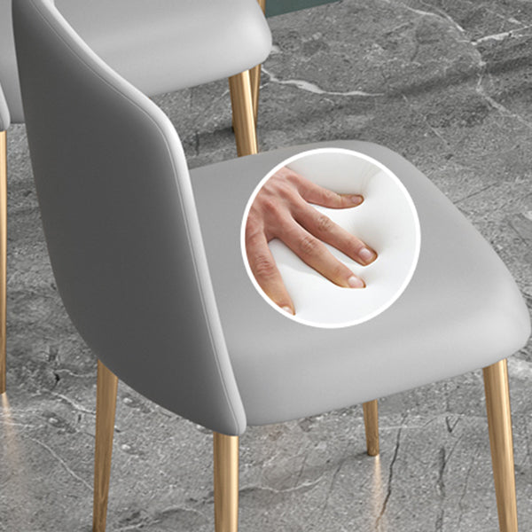 Luxury 1/2/5 Pieces Dining Set Sintered Stone Dining Table with Leather Chairs