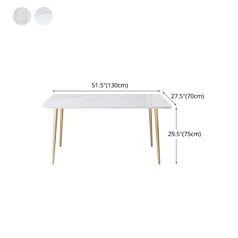 Luxury 1/2/5 Pieces Dining Set Sintered Stone Dining Table with Leather Chairs