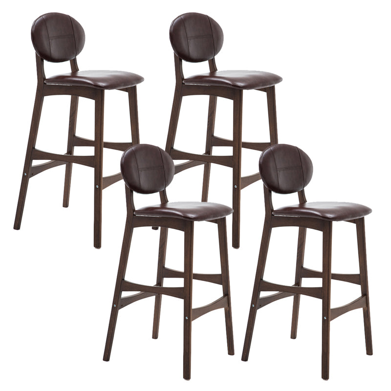 Scandinavia in stile da bar gambe in legno piena per la cucina bar