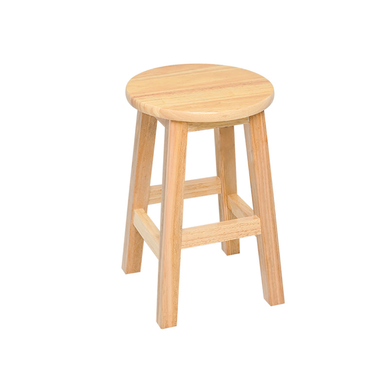 Modern Style Solid Wood Bar Stool with Footrest Living Room Lounge Bar Stool