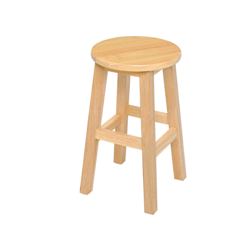 Modern Style Solid Wood Bar Stool with Footrest Living Room Lounge Bar Stool