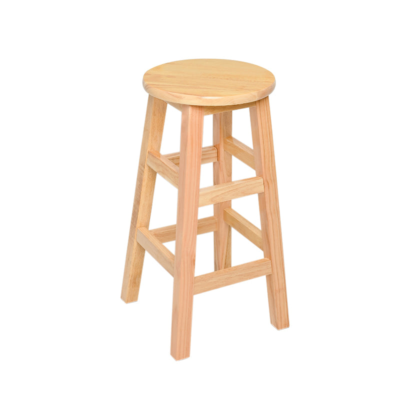 Modern Style Solid Wood Bar Stool with Footrest Living Room Lounge Bar Stool