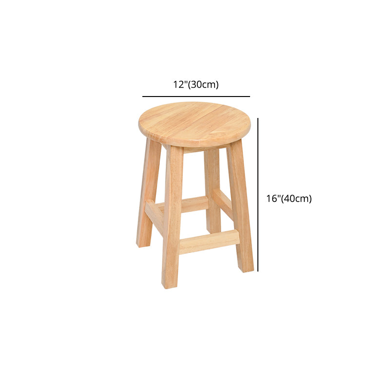 Modern Style Solid Wood Bar Stool with Footrest Living Room Lounge Bar Stool