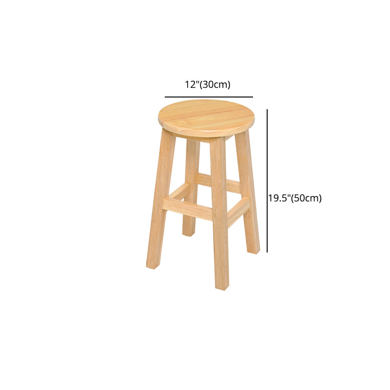 Modern Style Solid Wood Bar Stool with Footrest Living Room Lounge Bar Stool