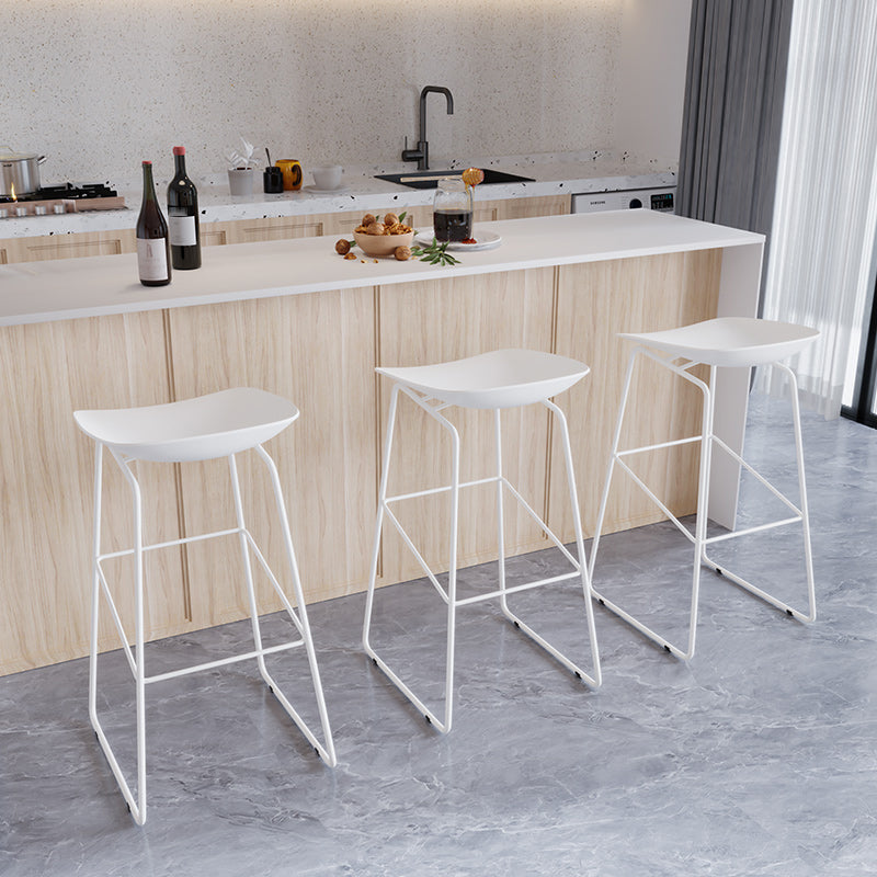 Taburete de bar de hierro de estilo moderno con reposapiés, taburete de bar Bristol para cocina