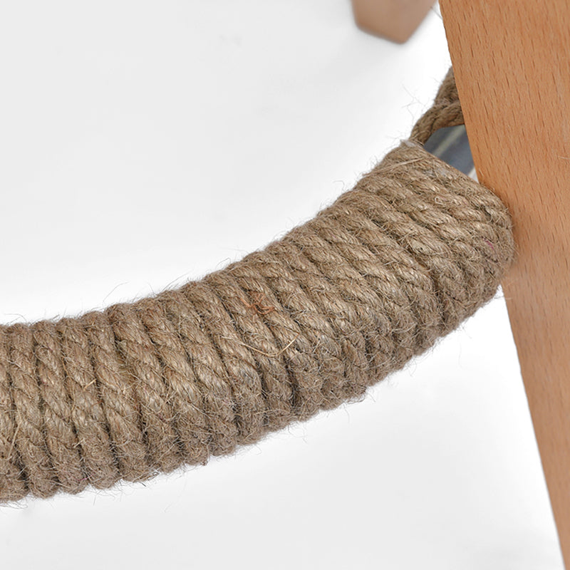 Taburete de bar moderno de madera maciza, reposapiés, respaldo bajo, taburete de mostrador con cojín, 1 pieza