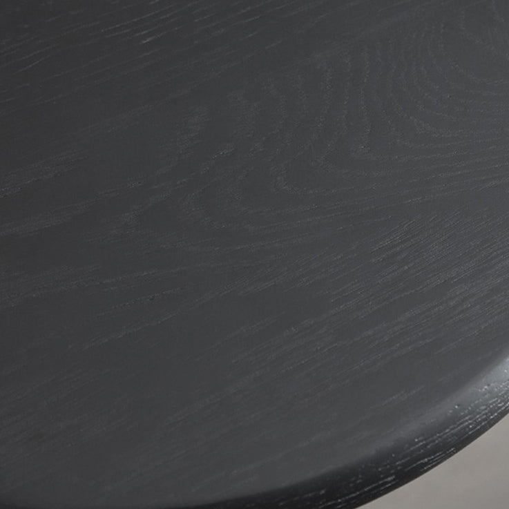 Taburete de bar negro moderno, taburete de bar sin brazos de madera con reposapiés y base de hierro