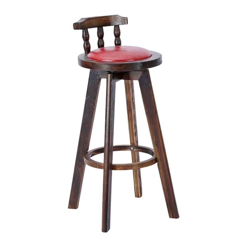 Taburete tradicional de la barra de mostrador taburete de barra sin brazo con base de madera del reposapiés
