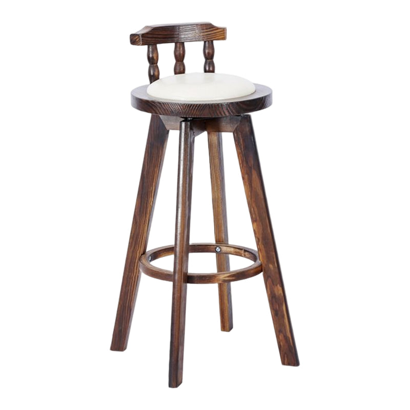 Taburete tradicional de la barra de mostrador taburete de barra sin brazo con base de madera del reposapiés