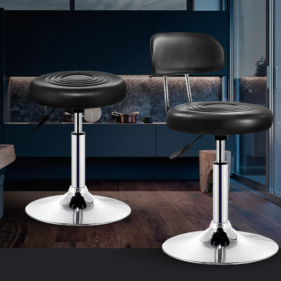 Modern Liftable Rotatable Counter Stool Steel Beauty Shop Bar Stool with Leather Cushion