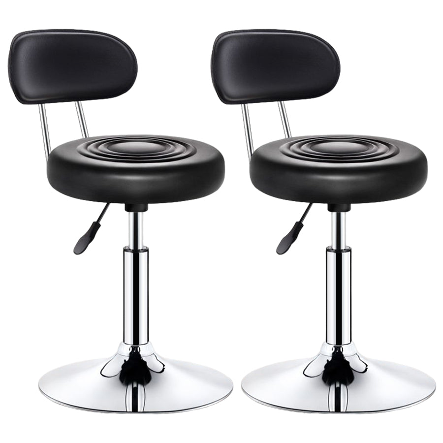 Modern Liftable Rotatable Counter Stool Steel Beauty Shop Bar Stool with Leather Cushion