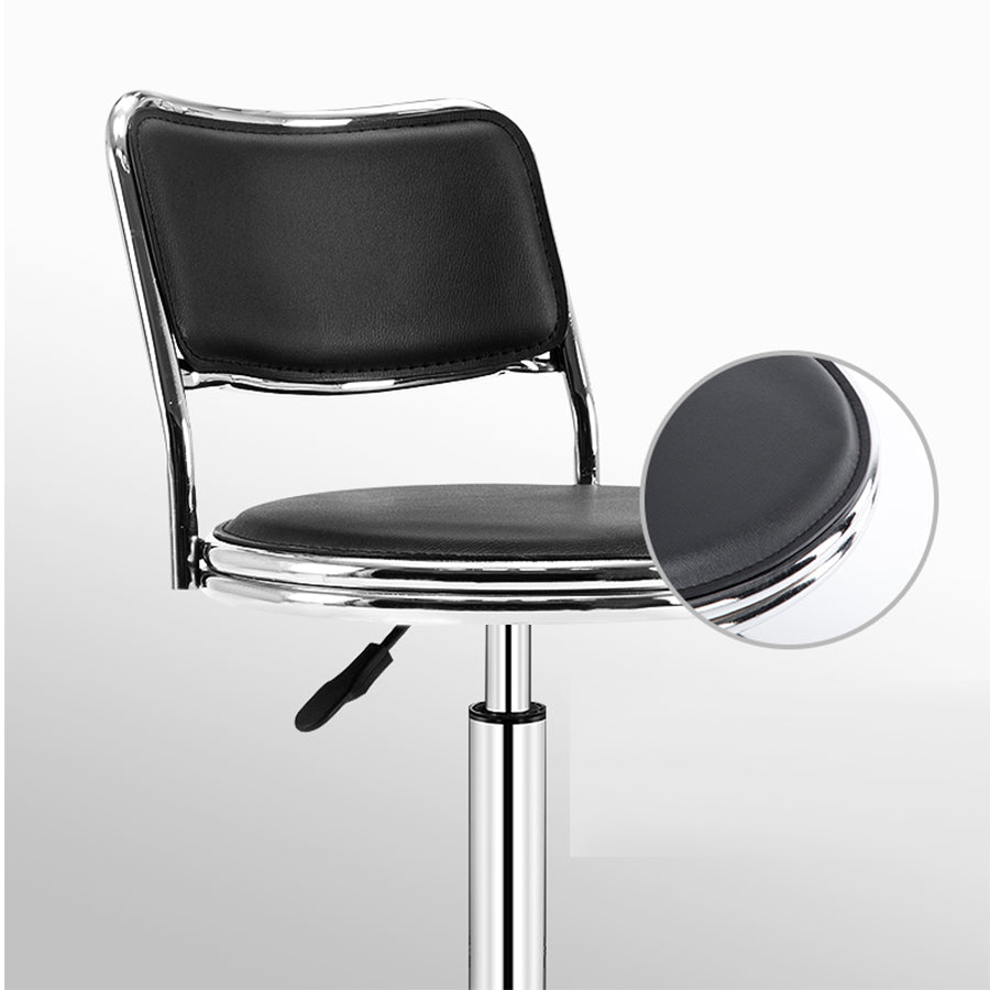 Modern Liftable Rotatable Counter Stool Steel Beauty Shop Bar Stool with Leather Cushion