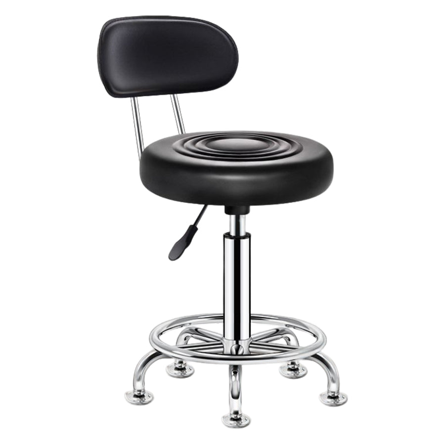 Modern Liftable Rotatable Counter Stool Steel Beauty Shop Bar Stool with Leather Cushion