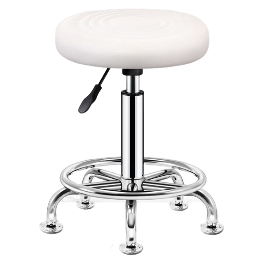 Modern Liftable Rotatable Counter Stool Steel Beauty Shop Bar Stool with Leather Cushion