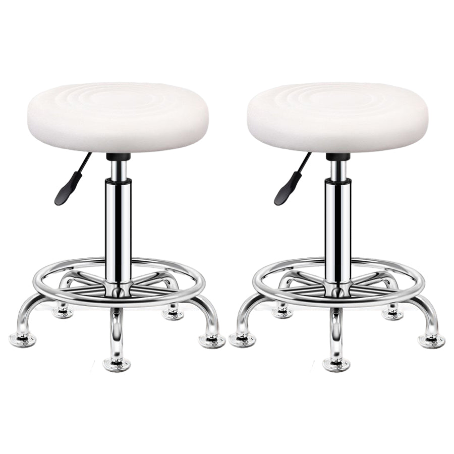Modern Liftable Rotatable Counter Stool Steel Beauty Shop Bar Stool with Leather Cushion