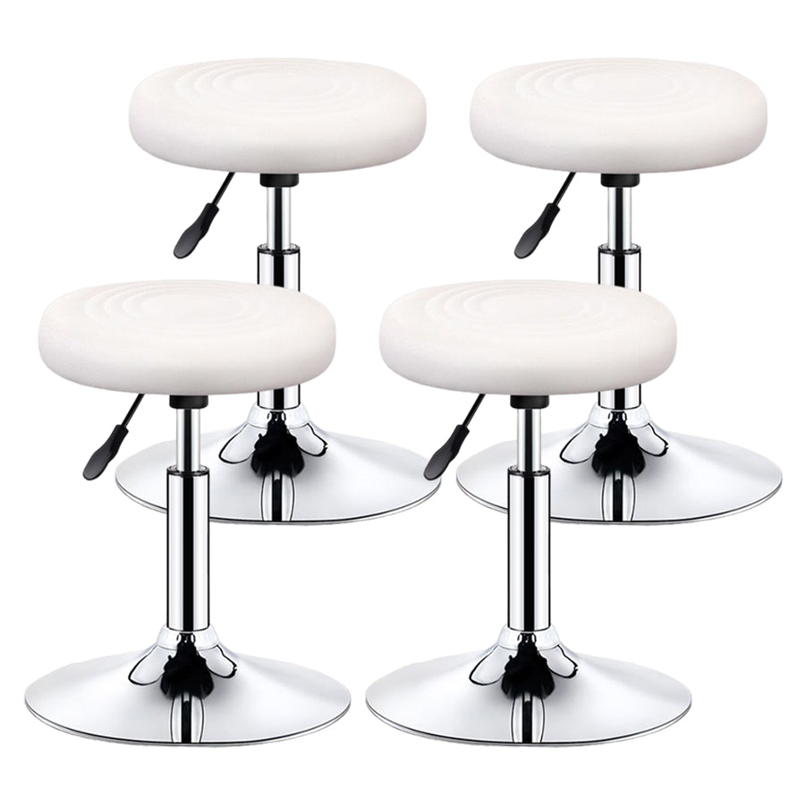 Modern Liftable Rotatable Counter Stool Steel Beauty Shop Bar Stool with Leather Cushion