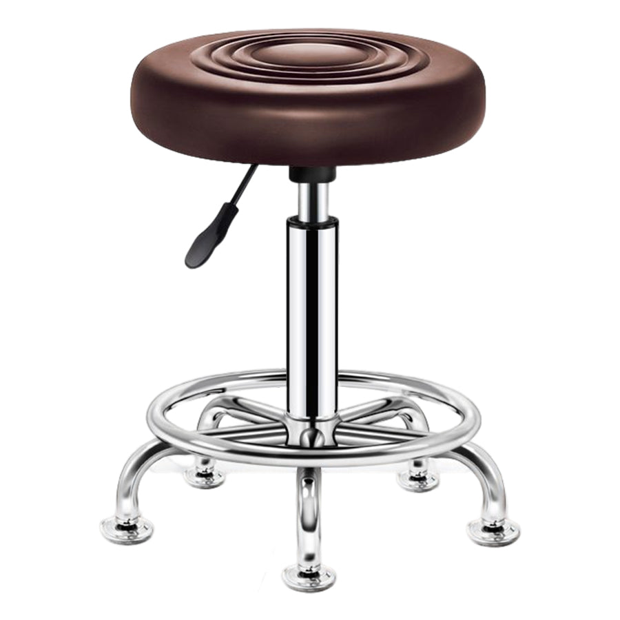 Modern Liftable Rotatable Counter Stool Steel Beauty Shop Bar Stool with Leather Cushion