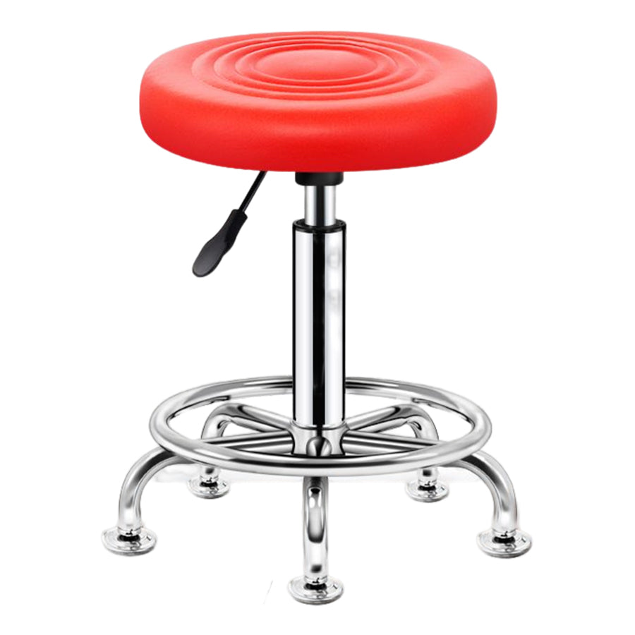 Modern Liftable Rotatable Counter Stool Steel Beauty Shop Bar Stool with Leather Cushion