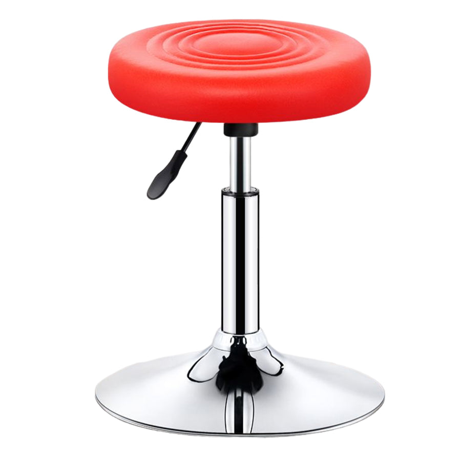 Modern Liftable Rotatable Counter Stool Steel Beauty Shop Bar Stool with Leather Cushion