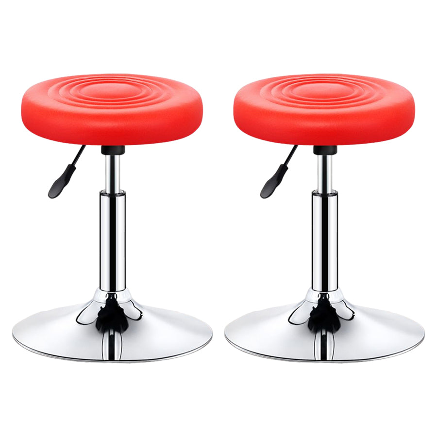 Modern Liftable Rotatable Counter Stool Steel Beauty Shop Bar Stool with Leather Cushion