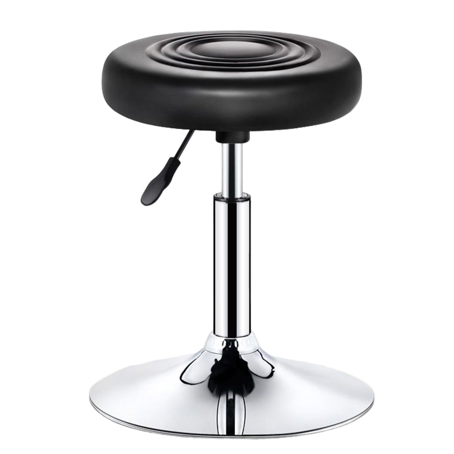 Modern Liftable Rotatable Counter Stool Steel Beauty Shop Bar Stool with Leather Cushion