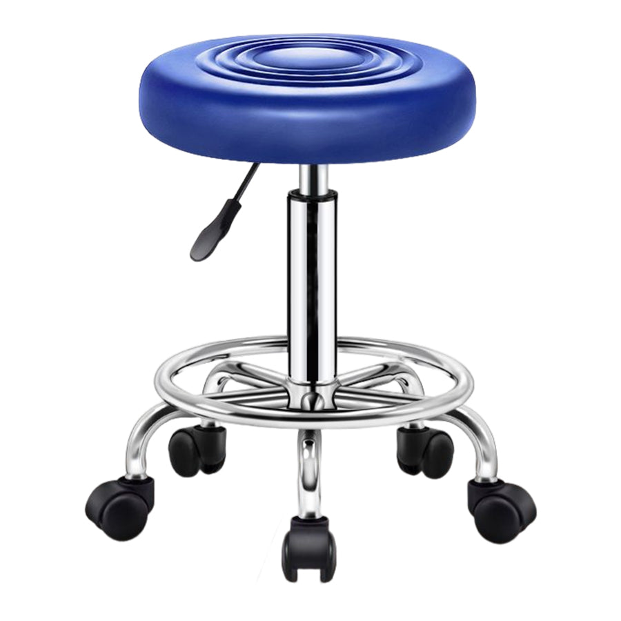 Modern Liftable Rotatable Counter Stool Steel Beauty Shop Bar Stool with Leather Cushion