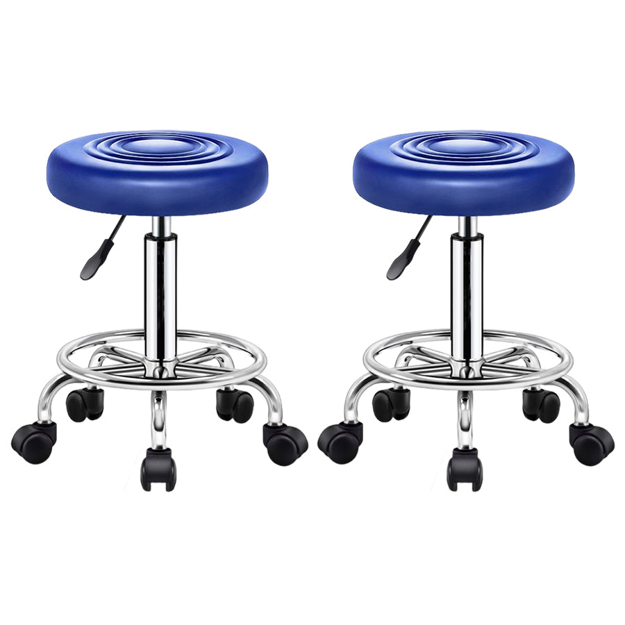 Modern Liftable Rotatable Counter Stool Steel Beauty Shop Bar Stool with Leather Cushion