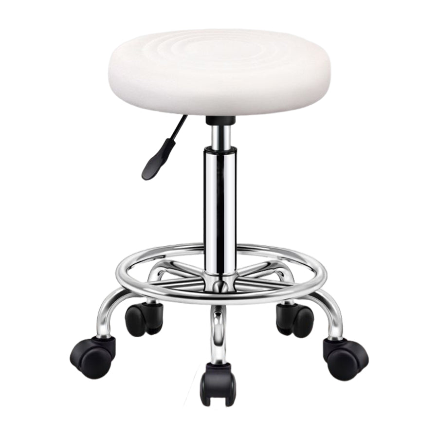 Modern Liftable Rotatable Counter Stool Steel Beauty Shop Bar Stool with Leather Cushion