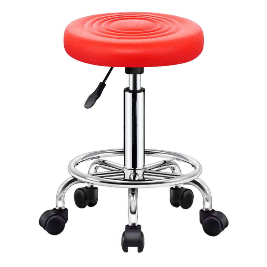 Modern Liftable Rotatable Counter Stool Steel Beauty Shop Bar Stool with Leather Cushion