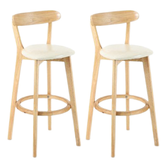 Taburete moderno sin brazos para mostrador, taburete de bar de estudio de madera con cojín y pedal