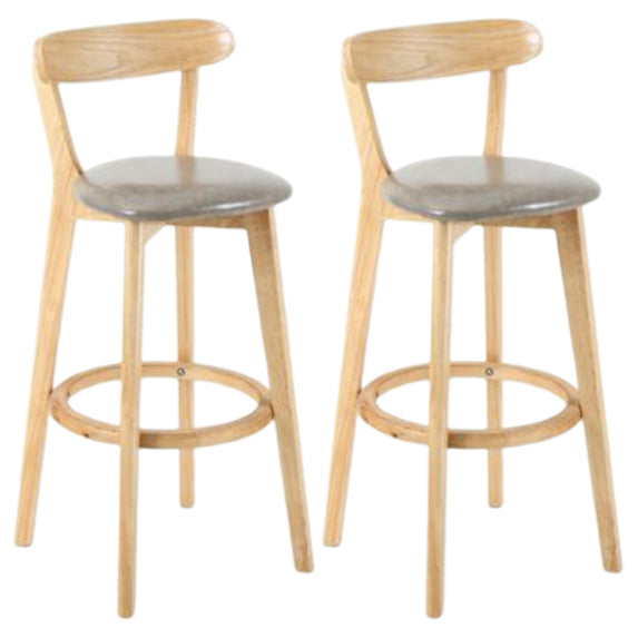 Taburete moderno sin brazos para mostrador, taburete de bar de estudio de madera con cojín y pedal